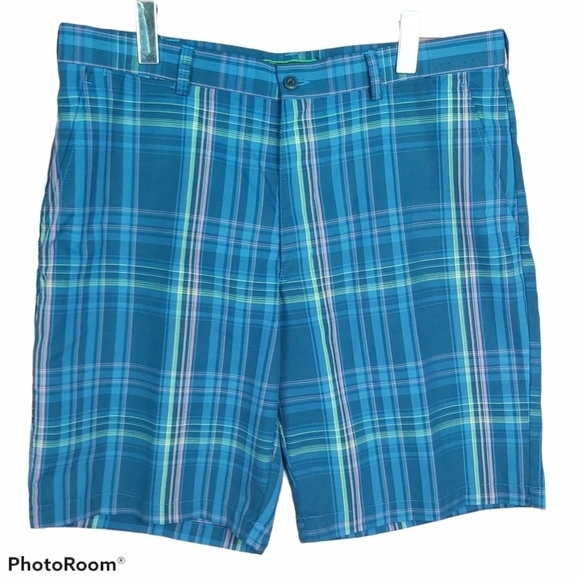 𝅺🍄3/50$🍄 PGA TOUR Pro Series golf plaid shorts size 36 - Picture 1 of 5